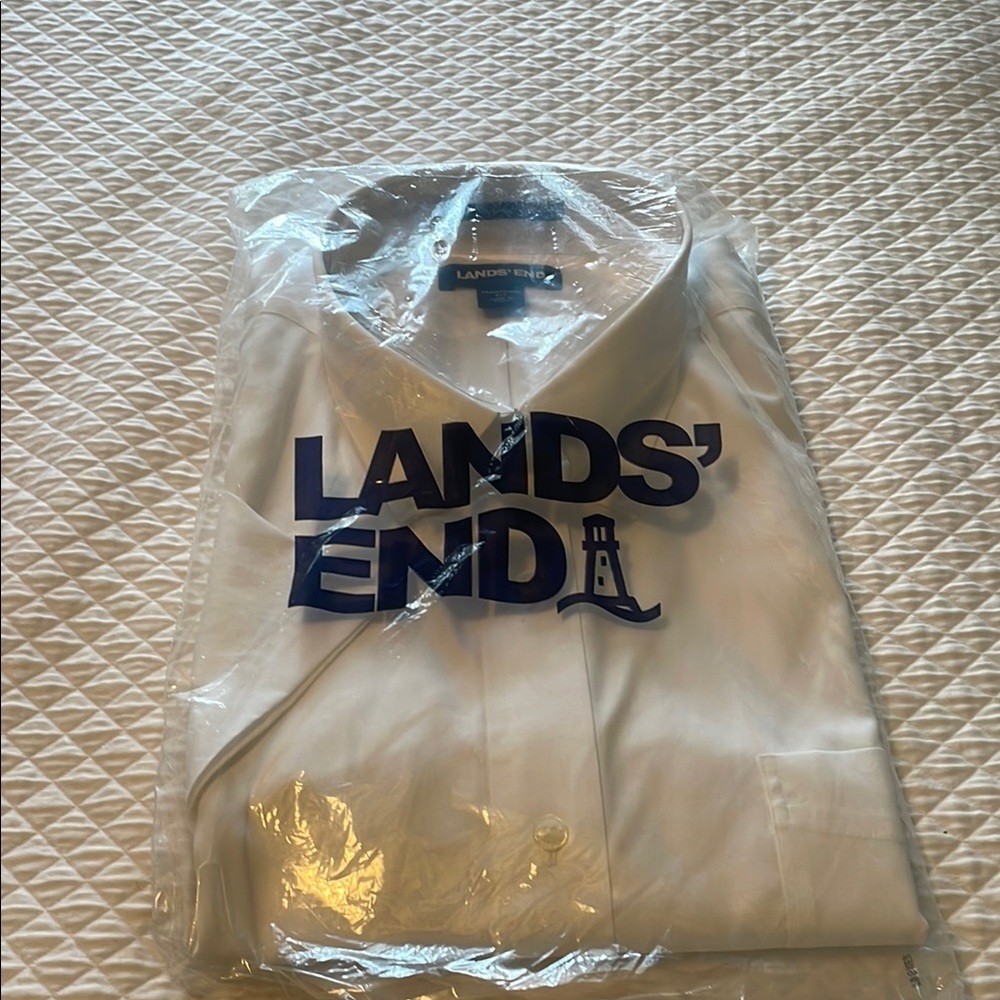 Lands' End Men's White Shirt